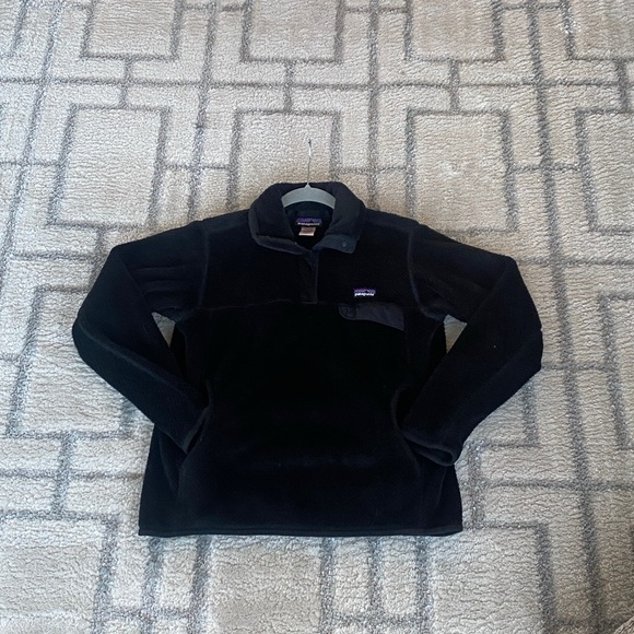 Patagonia black fleece Women's Re-Tool Snap-T Fleece Pullover size small - Picture 2 of 8
